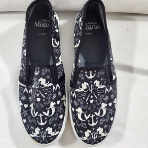 Disney Little Mermaid Size 10 Women Shoes Slip On Shoes, Goth, Cartoon Shoes